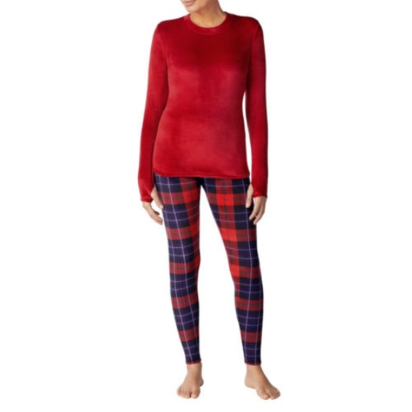Cuddl Duds Other - Cuddl Duds Climate Right Top Leggings Plaid New